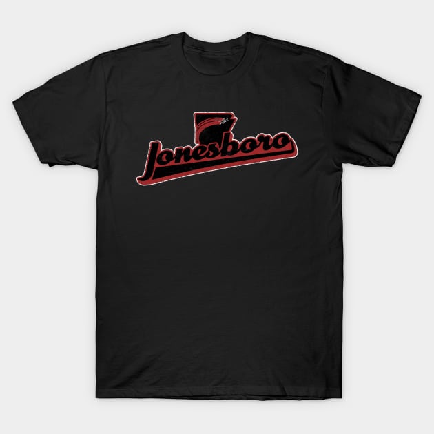 Jonesboro Retro Swash (Red) T-Shirt by rt-shirts